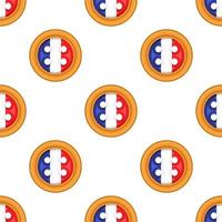 patroon koekje met vlag land Frankrijk in smakelijk biscuit vector