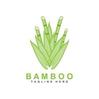 bamboe logo, groen fabriek ontwerp, natuur boom vector, illustratie icoon vector