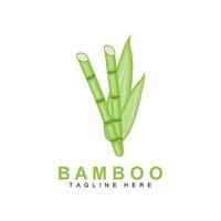 bamboe logo, groen fabriek ontwerp, natuur boom vector, illustratie icoon vector