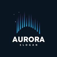 Aurora logo, licht Golf vector, natuur landschap ontwerp, Product merk sjabloon illustratie icoon vector