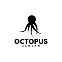 Octopus logo, zee dieren vector, zeevruchten ingrediënten inktvis tentakels icoon silhouet ontwerp vector