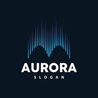 Aurora logo, licht Golf vector, natuur landschap ontwerp, Product merk sjabloon illustratie icoon vector