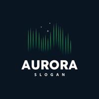 Aurora logo, licht Golf vector, natuur landschap ontwerp, Product merk sjabloon illustratie icoon vector