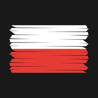 polen vlag borstel vector