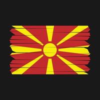 vlagborstel van noord-macedonië vector