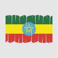 Ethiopië vlag borstel vector