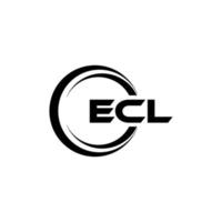ecl brief logo ontwerp in illustratie. vector logo, schoonschrift ontwerpen voor logo, poster, uitnodiging, enz.