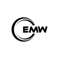 emw brief logo ontwerp in illustratie. vector logo, schoonschrift ontwerpen voor logo, poster, uitnodiging, enz.