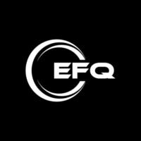 efq brief logo ontwerp in illustratie. vector logo, schoonschrift ontwerpen voor logo, poster, uitnodiging, enz.