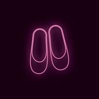 vrouw paar- van schoenen, neon, icoon. theater robijn kleur neon ui ux icoon. theater teken logo vector - vector Aan wit achtergrond