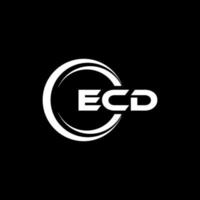 ecd brief logo ontwerp in illustratie. vector logo, schoonschrift ontwerpen voor logo, poster, uitnodiging, enz.