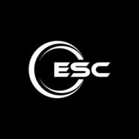 Esc brief logo ontwerp in illustratie. vector logo, schoonschrift ontwerpen voor logo, poster, uitnodiging, enz.