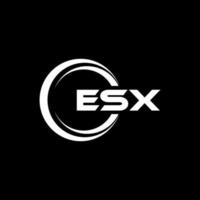 esx brief logo ontwerp in illustratie. vector logo, schoonschrift ontwerpen voor logo, poster, uitnodiging, enz.