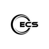 ecs brief logo ontwerp in illustratie. vector logo, schoonschrift ontwerpen voor logo, poster, uitnodiging, enz.