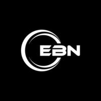 ebn brief logo ontwerp in illustratie. vector logo, schoonschrift ontwerpen voor logo, poster, uitnodiging, enz.