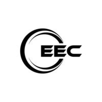 eec brief logo ontwerp in illustratie. vector logo, schoonschrift ontwerpen voor logo, poster, uitnodiging, enz.