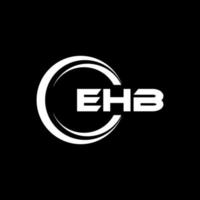 ehb brief logo ontwerp in illustratie. vector logo, schoonschrift ontwerpen voor logo, poster, uitnodiging, enz.