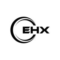 ehx brief logo ontwerp in illustratie. vector logo, schoonschrift ontwerpen voor logo, poster, uitnodiging, enz.