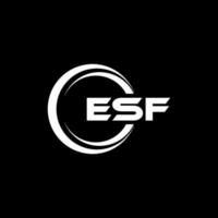 esf brief logo ontwerp in illustratie. vector logo, schoonschrift ontwerpen voor logo, poster, uitnodiging, enz.