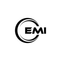 emi brief logo ontwerp in illustratie. vector logo, schoonschrift ontwerpen voor logo, poster, uitnodiging, enz.