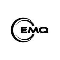 emq brief logo ontwerp in illustratie. vector logo, schoonschrift ontwerpen voor logo, poster, uitnodiging, enz.