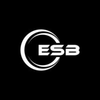 esb brief logo ontwerp in illustratie. vector logo, schoonschrift ontwerpen voor logo, poster, uitnodiging, enz.