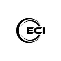 eci brief logo ontwerp in illustratie. vector logo, schoonschrift ontwerpen voor logo, poster, uitnodiging, enz.