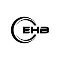 ehb brief logo ontwerp in illustratie. vector logo, schoonschrift ontwerpen voor logo, poster, uitnodiging, enz.