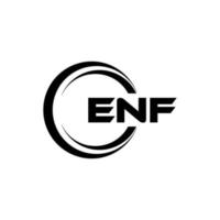 enf brief logo ontwerp in illustratie. vector logo, schoonschrift ontwerpen voor logo, poster, uitnodiging, enz.