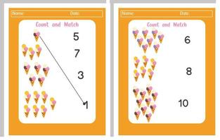 toevoeging wiskunde werkbladen vector