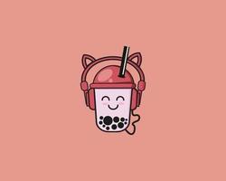 boba schattig muziek- vector icoon ontwerp