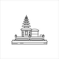 balinees tempel icoon vector ontwerp