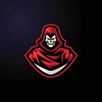 mysterieus verhuld mascotte logo voor gaming en vermaak merken vector