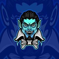 dracula mascotte grafisch logo ontwerp vector