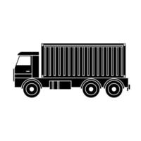 vrachtauto icoon vector set. vervoer van goederen illustratie teken verzameling. lading vervoer symbool of logo.