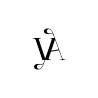 brief va av monogram luxe logo icoon vector