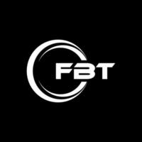 fbt brief logo ontwerp in illustratie. vector logo, schoonschrift ontwerpen voor logo, poster, uitnodiging, enz.