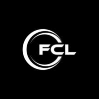 fcl brief logo ontwerp in illustratie. vector logo, schoonschrift ontwerpen voor logo, poster, uitnodiging, enz.