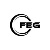 feg brief logo ontwerp in illustratie. vector logo, schoonschrift ontwerpen voor logo, poster, uitnodiging, enz.