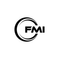 fmi brief logo ontwerp in illustratie. vector logo, schoonschrift ontwerpen voor logo, poster, uitnodiging, enz.