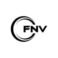 fnv brief logo ontwerp in illustratie. vector logo, schoonschrift ontwerpen voor logo, poster, uitnodiging, enz.