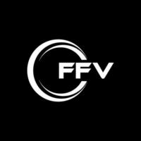 ffv brief logo ontwerp in illustratie. vector logo, schoonschrift ontwerpen voor logo, poster, uitnodiging, enz.