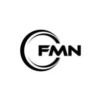 fmn brief logo ontwerp in illustratie. vector logo, schoonschrift ontwerpen voor logo, poster, uitnodiging, enz.