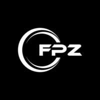 fpz brief logo ontwerp in illustratie. vector logo, schoonschrift ontwerpen voor logo, poster, uitnodiging, enz.
