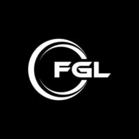 fgl brief logo ontwerp in illustratie. vector logo, schoonschrift ontwerpen voor logo, poster, uitnodiging, enz.