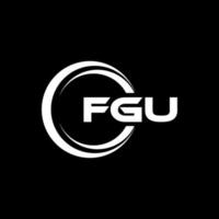 fgu brief logo ontwerp in illustratie. vector logo, schoonschrift ontwerpen voor logo, poster, uitnodiging, enz.