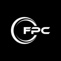 fpc brief logo ontwerp in illustratie. vector logo, schoonschrift ontwerpen voor logo, poster, uitnodiging, enz.