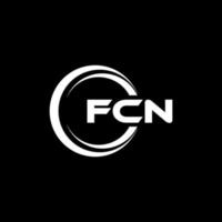 fcn brief logo ontwerp in illustratie. vector logo, schoonschrift ontwerpen voor logo, poster, uitnodiging, enz.