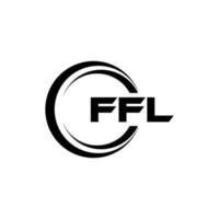 ffl brief logo ontwerp in illustratie. vector logo, schoonschrift ontwerpen voor logo, poster, uitnodiging, enz.