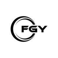 fgy brief logo ontwerp in illustratie. vector logo, schoonschrift ontwerpen voor logo, poster, uitnodiging, enz.